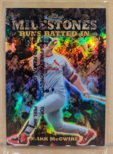 1999 Topps Finest MILESTONE REFRACTOR #M27 Mark McGwire RARE INSERT /1400