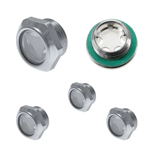 Ölauge Ölstandsauge Ölschauglas Kontrollauge Ölanzeige Aluminium mit Reflektor - Bild 1 von 1