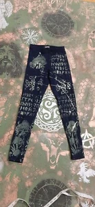 Leggings Yoga Donna Taglia 6 Fungo Sacro Geo Psytrance Blu Fiore della Vita - Foto 1 di 10