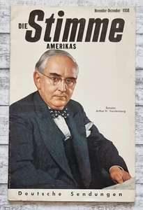 1950 Stimme Amerikas Deutsche Sendungen Programmheft Auslandssender Vandenberg - Picture 1 of 7