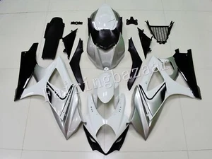 Fit for 2007 2008 GSXR1000 Silver White Black ABS Injection Bodywork Fairing Kit - Picture 1 of 7