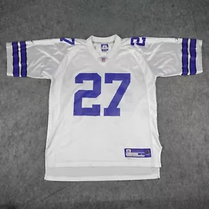 Vintage Dallas Cowboys Jersey Mens Large White Reebok NFL Eddie George #27 Adult - Picture 1 of 13