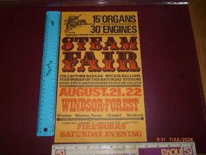 JOHN CARTER STEAM FAIR WINDSOR-FOREST ORGANS & ENGINES LEAFLET/PAMPHLET/FLYER - Picture 1 of 7