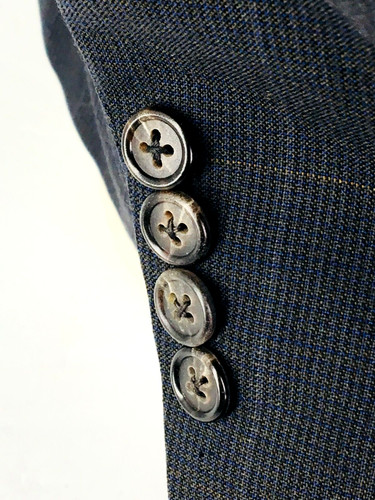 Giacca Blazer 50R Burberrys Prorsum Uomo Vintage 2 Bttn Pura Lana Dk Grigio Matita