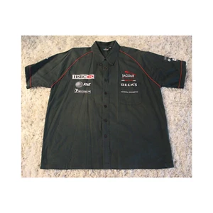 Vintage Rare Jaguar Racing Green Button Up Shirt - Size XL - Picture 1 of 8