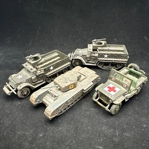 Corgi Fighting Willys Churchill MkIV Tank D-Day British Army M3 Half WWI WWII - Picture 1 of 10
