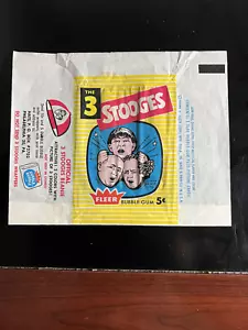 1959 Fleer The 3 Three Stooges Gum Card Wax Wrapper 5 Cents NICE! - Picture 1 of 2