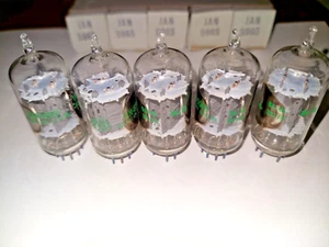 TV7D/U RETEST FIVE(5) NOS NIB UNBENUTZT 1988 DATE MATCHED GE JAN 5965A Röhren - Bild 1 von 13