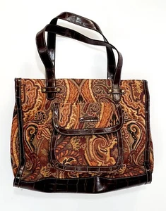 Caribbean Joe Paisley Floral Tapestry Spacious Carpet Shoulder Bag - Picture 1 of 4
