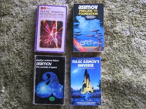 Isaac Asimov 4 book bundle, Universe, Currents Of Space, Prelude To Foundation - Picture 1 of 2