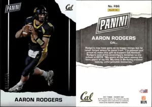 AARON RODGERS 2021 PANINI FATHER'S DAY SILVER 082/199 CAL GOLDEN BEARS - Picture 1 of 1