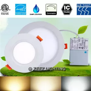 4"9W/6.5"16W/8"18W LED Recessed Panel Down Light Fixture+Junction Box ETL Listed - Picture 1 of 48