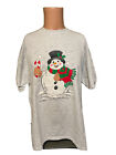 Vintage 90’s Frosty The Snowman Christmas Styled Shirt Size XL Hanes Beefy T