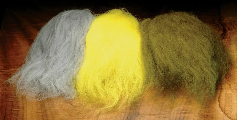Icelandic SHEEP Hair #IS Hareline USA 9 brillante Farben Hecht & Minnow Fliegen - Bild 1 von 1