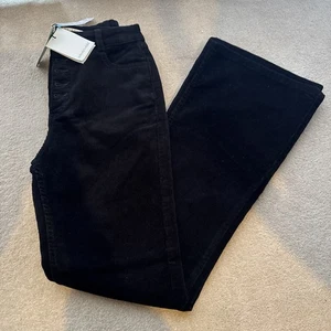 Nobody's Child black relaxed kickflare Cord trousers BNWT size 8 black - Picture 1 of 9