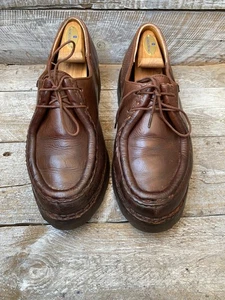 Paraboot Michael Zapatos Derby Casuales Cuero Marrón EE. UU. 9.5 UK 8.5 - Imagen 1 de 19