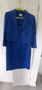 Hobbs Suit Dress And Jacket Size 12 In Beautiful Blue. - Picture 1 of 4