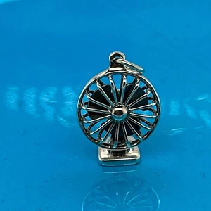 Retired James Avery Sterling Silver 3D Fan Charm - Pendant - Picture 1 of 3