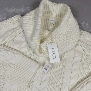 Maglione donna Haven Well Within Fisherman collo imbuto taglia XXL panna nuovo con etichetta - Foto 1 di 7