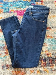 Ann Taylor LOFT 27 / 4 Curvy Skinny Medium Wash Blue Stretch Denim Jeans - Picture 1 of 10
