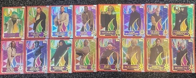 Topps 2017 Journey To Star Wars The Last Jedi All 16 Rainbow Foil Cards - Image 1 of 4