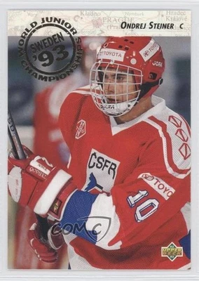 1992-93 Upper Deck World Juniors Championships Ondrej Steiner #604 Rookie RC - Image 1 of 2