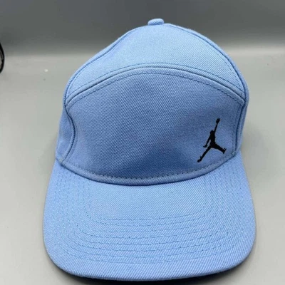 Chapéu Air Jordan 5 painéis masculino logotipo bordado azul alça jumpman tampa traseira - Imagem 1 de 4