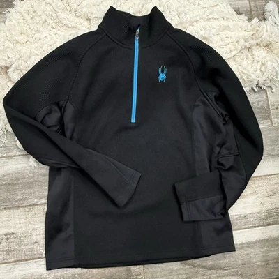 Spyder Men's Outbound 1/2 Half Zip Midweight Core Pullover Knit Sweater Black L - Image 1 of 4