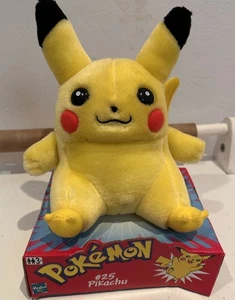 Official Nintendo Pokémon Pikachu Plush 1999 Hasbro Rare Vintage #25 collectible - Picture 1 of 8