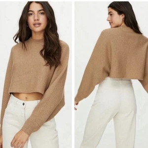 Aritzia Wilfred Free Merino Wool Cropped Sweater Sz M - Picture 1 of 7