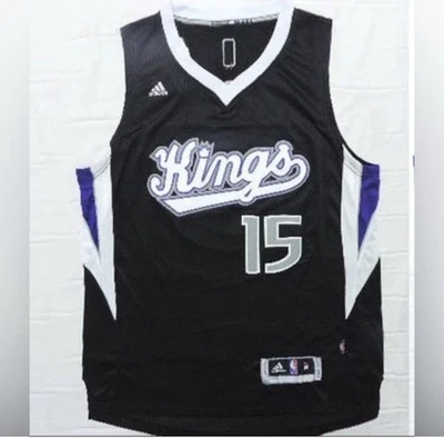 Camiseta deportiva alternativa negra Adidas Swingman de Sacramento Kings Demarcus Cousins #15 de la NBA Foto 1 de 4