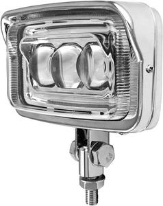 FATECIM 6.5" x 3.5" Vintage Motorcycle Square LED Chrome / Clear Lens  - Bild 1 von 9