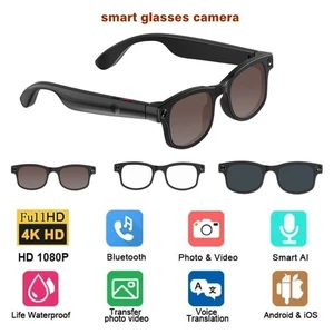 Gafas inteligentes AI con lentes de transición de cámara para mujer con auriculares - Imagen 1 de 21