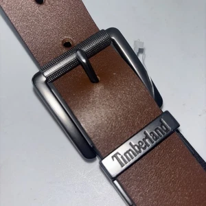 NEW Timberland Men's Reversible Leather Belt Black Brown Cut to Size - Picture 1 of 7
