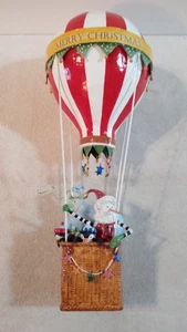 Very rare large 15" tall Dept. 56 Lollysticks MERRY CHRISTMAS hot air balloon - Picture 1 of 11