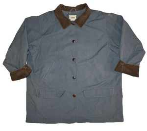 Giacca vintage LL Bean Chore donna più 2x velluto a coste colletto blu fienile cappotto tela anni 90 - Foto 1 di 13
