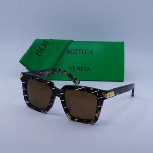 Nuevas gafas de sol Bottega Veneta BV1005SA 002 Habana/marrón 53-20-145 - Imagen 1 de 7