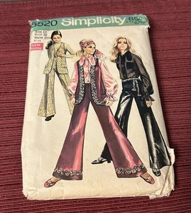1969 Simplicity Muster 8520 Miss Gr. 12 Weste Bluse Hose Schnitt - Bild 1 von 2