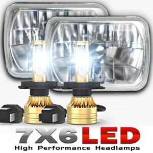 For Chevrolet C10 C20 C30 1981-1986 Pair 7x6" 5x7 LED Headlights Hi/Lo Lamps - Bild 1 von 21