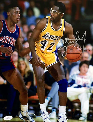 James Worthy Signed Los Angeles Lakers 11x14 Photo JSA G48613 - Image 1 of 2