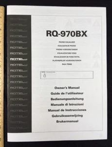 Ecualizador de fono Rotel RQ-970BX manual del propietario 6 páginas de inglés rq970 - Imagen 1 de 11