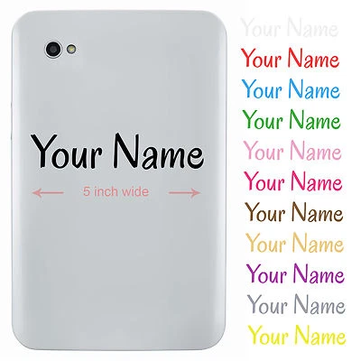 Personalised Name Sticker for Tablet or iPad - Custom Vinyl Decal - Image 1 of 2