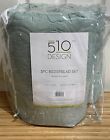 New 510 Design Seafoam Green King Size Hayley 3Pc Bedding Set Comforter Bed Sham