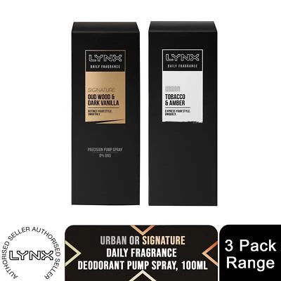 Lynx Urban Daily Fragrance Deodorant Pump Spray, 3x 100ml - Image 1 of 4
