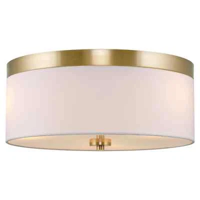 Kira Home Walker 15" Mid-Century Modern 3-Light Flush Mount Ceiling Light