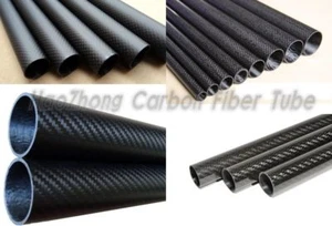 3k Carbon Fiber Tube OD 26mm X 500MM| 26mm x 22mm | 26mm x 24mm | Roll Wrapped 2 - Picture 1 of 2