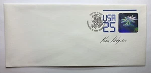 1989 US FDC COVER WASHINGTON, DC HOLOGRAPHIC SPACE SIGNED BY POSTMASTER - Picture 1 of 3