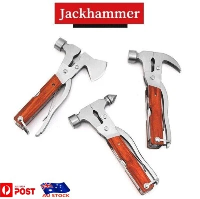 Multifunctional Axe Hammer Life-saving Tapered Ram's Horn Safety Hammer Camp Au - image 1 of 4