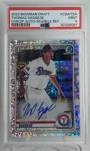 2020 Bowman Draft Chrome Thomas Saggese Sparkle Auto /71 PSA 9 Cardinals 🔥 - Picture 1 of 1