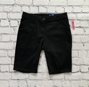NWT Izod Approved Schoolwear Size 3 Black Skinny Bermuda Shorts School Uniform - Picture 1 of 15